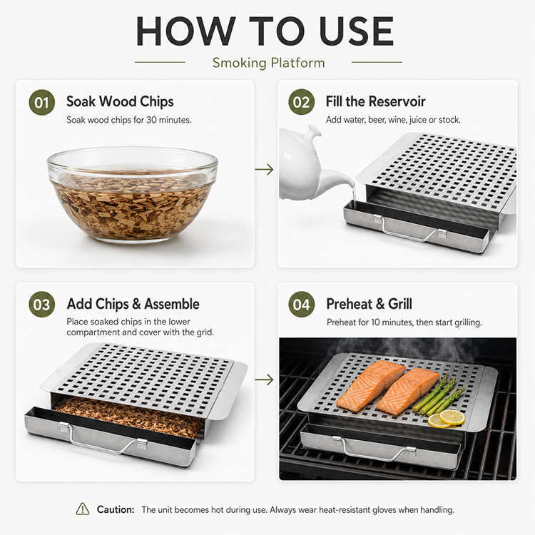 Stainless Steel BBQ Smoking Platform