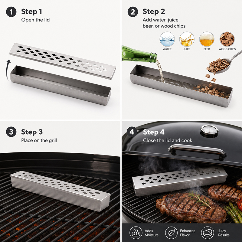 Stainless Steel Grill Humidifier Stainless Steel Grill Humidifier