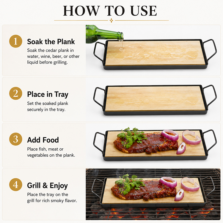 Cedar Grilling Plank Tray