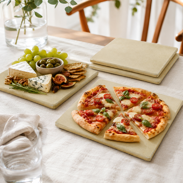 Cordierite Pizza Stone Set 4 Pack Cordierite Pizza Stone Set 4 Pack
