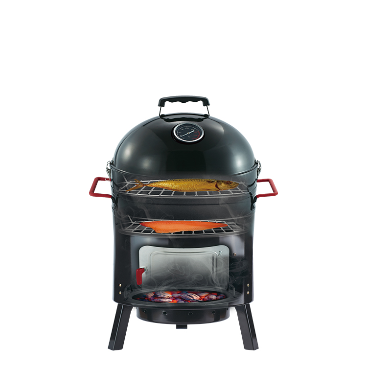 Multi Level Vertical Charcoal Smoker Grill