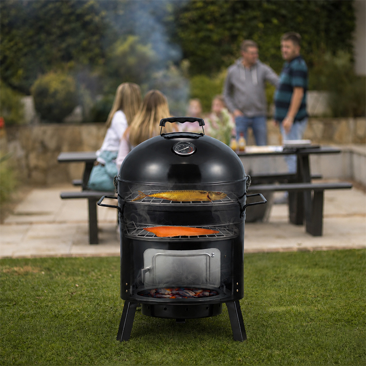 Multi-Level Vertical Charcoal Smoker Grill
