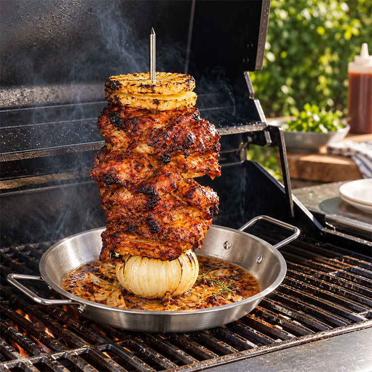 Round Vertical Chicken Roaster Pan