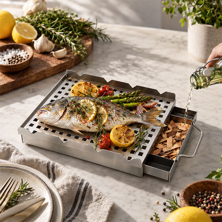 Stainless Steel Smoker Grill Box