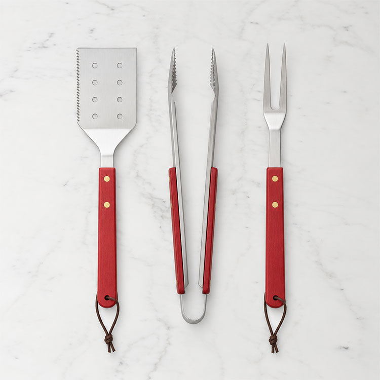 Wood Handle BBQ Tool Set