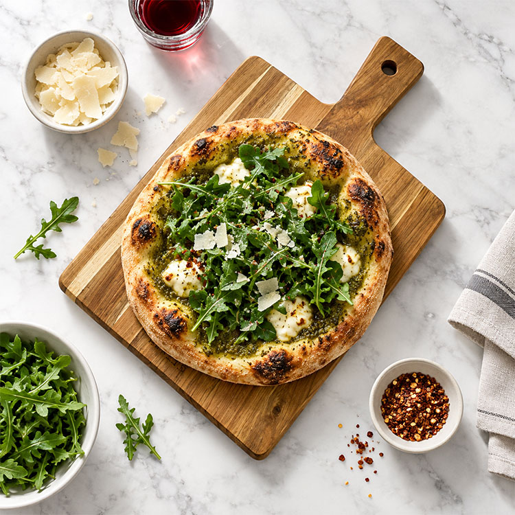 Rectangular Wooden Pizza Serving Board