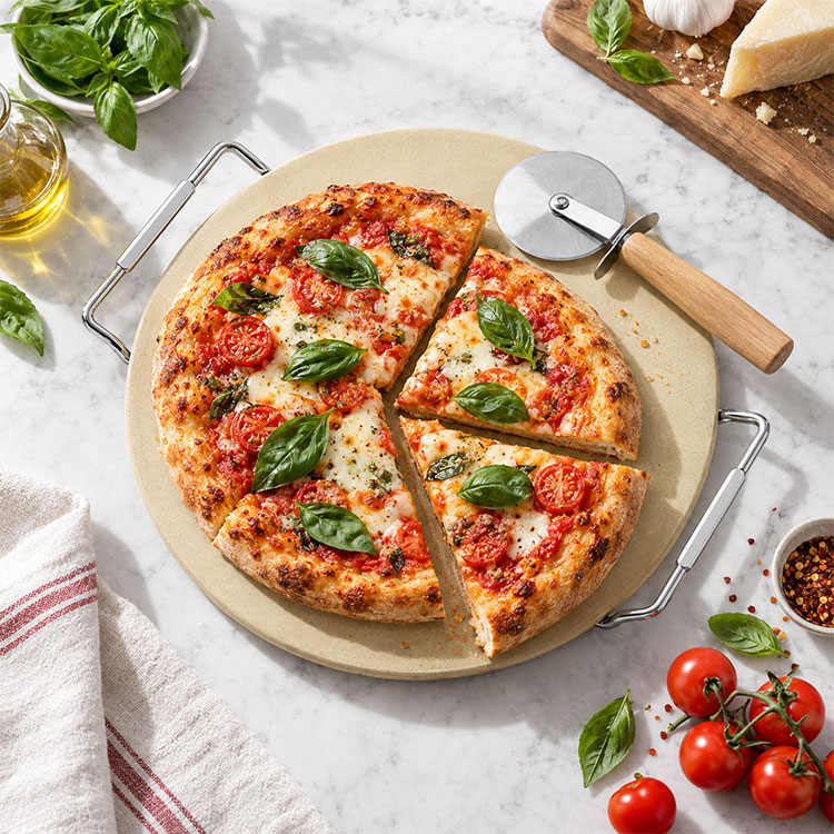Round Pizza Stone Cutter Set